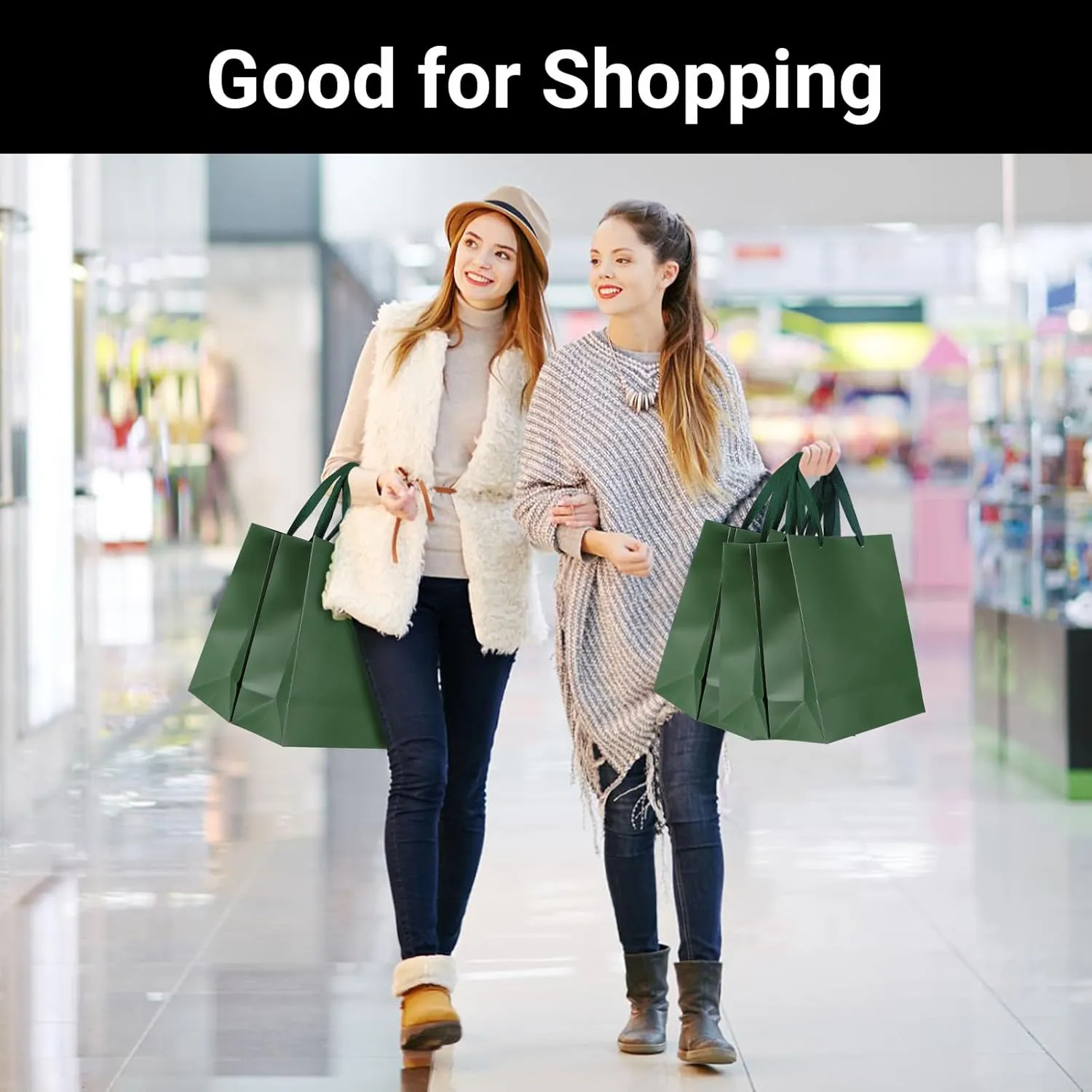 EUSOAR Paper Gift Bags, 20pcs 9.8"x5.1"x12.6" Large Kraft Gift Wrap Bags with Handles, Merchandise Business Retail Grocery Shopping Wrapping Wedding Birthday Thank You Gift Bags Party Favor