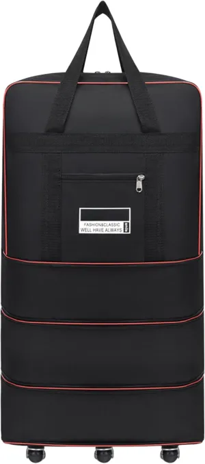 Expandable Luggage, Wheeled Duffle Bag 32x19x11in Expandable Foldable 360° Rotating Rolling Duffle Bag Carry on Duffle Bag with Wheels and Handle for Camping, Travel, Foldable Luggage Bag, Large/3194
