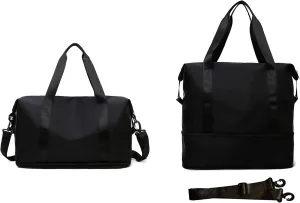 Expandable Travel Duffle Bag Weekender Carry on Overnight Bag Gym Bag for Women