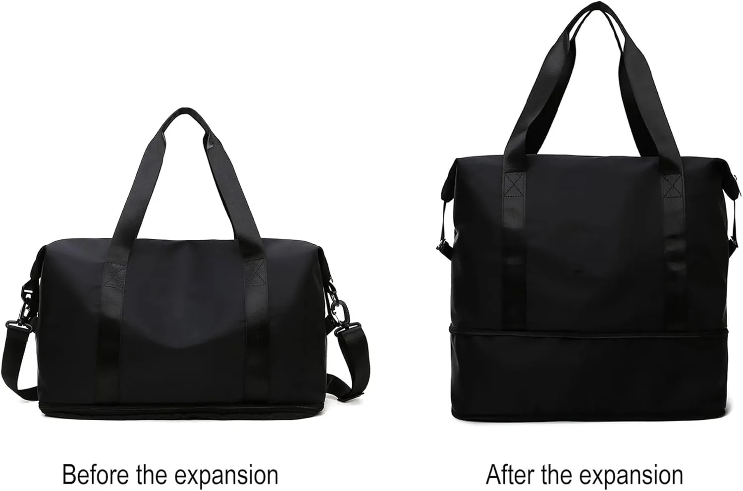Expandable Travel Duffle Bag Weekender Carry on Overnight Bag Gym Bag for Women