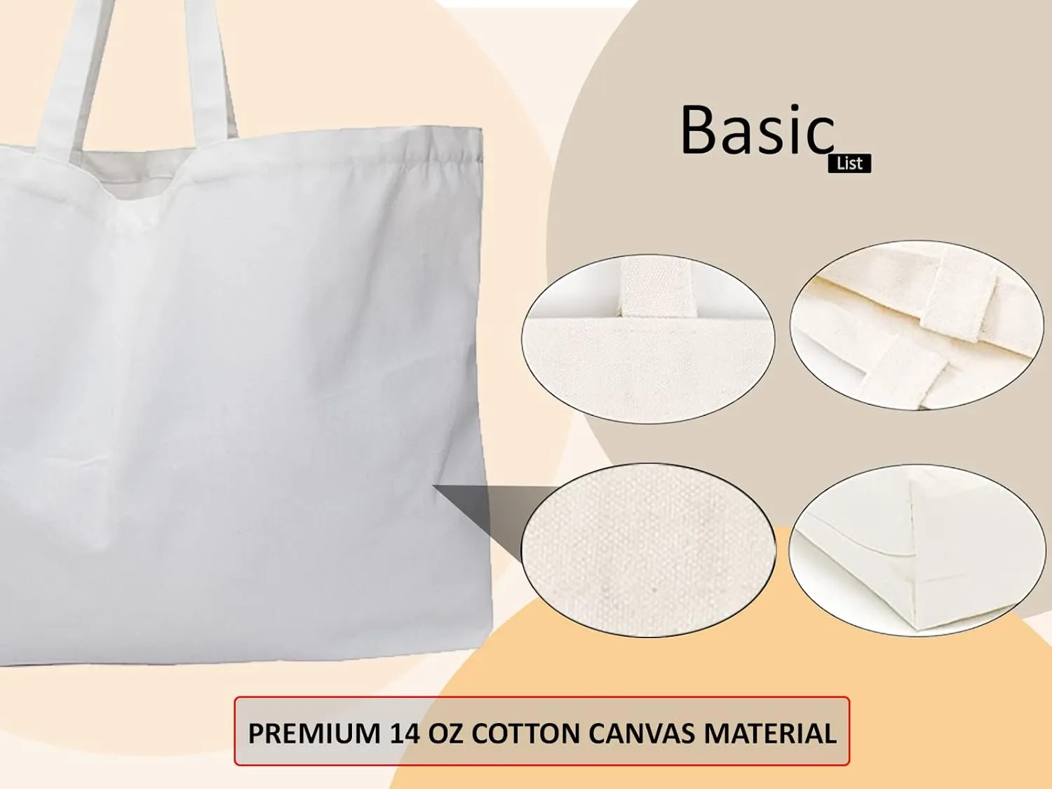 Extra Large Canvas Tote Bag - Big Largest Reusable Grocery