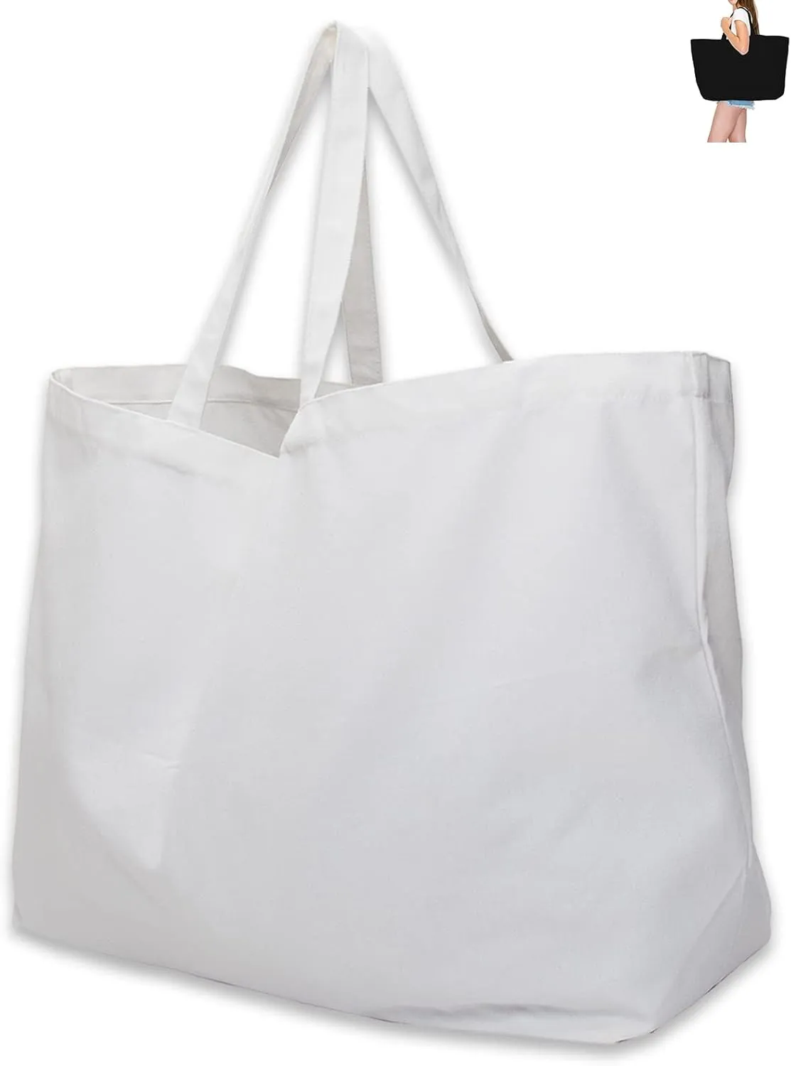 Extra Large Canvas Tote Bag - Big Largest Reusable Grocery