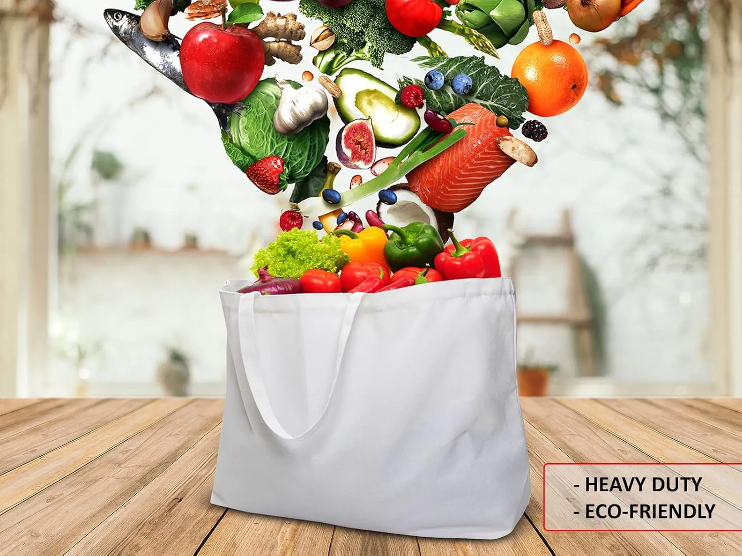 Extra Large Canvas Tote Bag - Big Largest Reusable Grocery