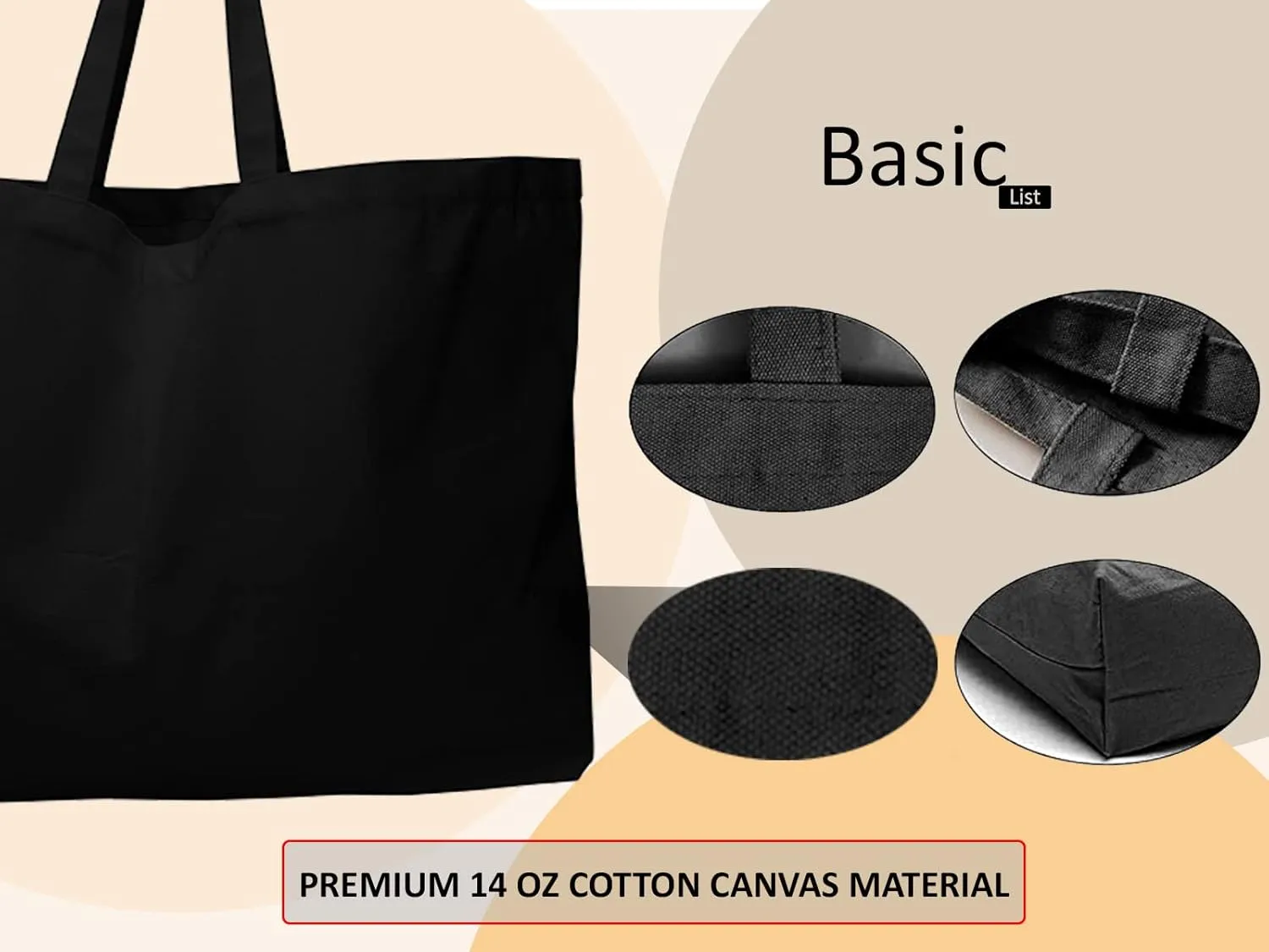 Extra Large Canvas Tote Bag - Big Largest Reusable Grocery