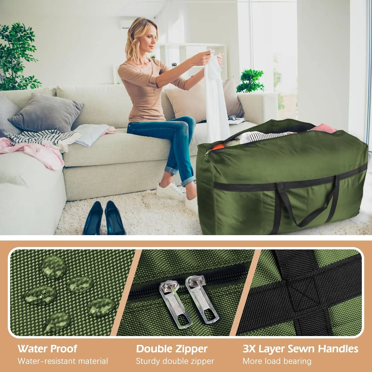 Extra Large Duffle Bag,120L Big Foldable Duffle Bag for Travel