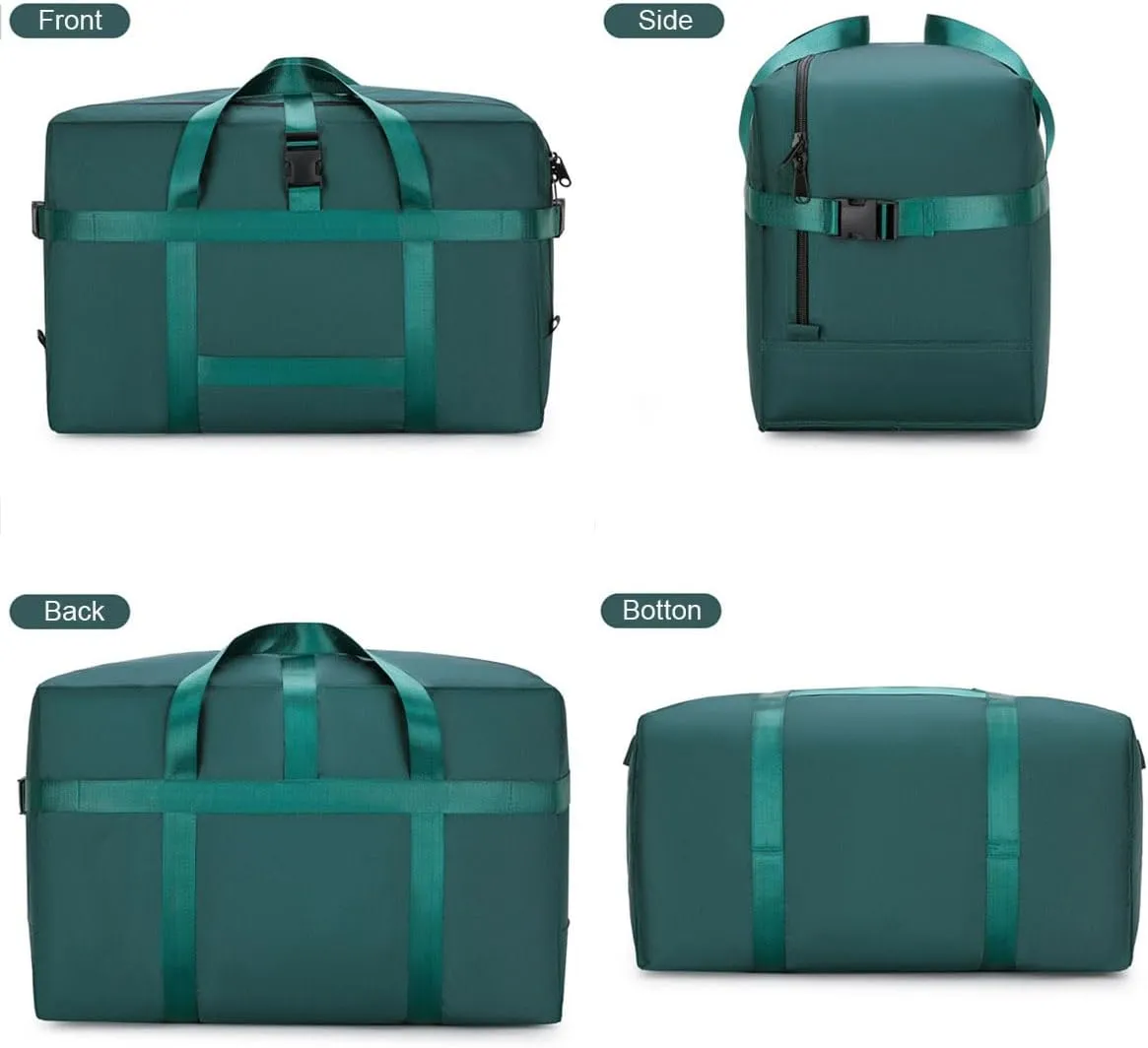 Extra Large Storage Bags Duffle Bags Tote for Moving, Storage, Camping and Travel (Green, 75L)