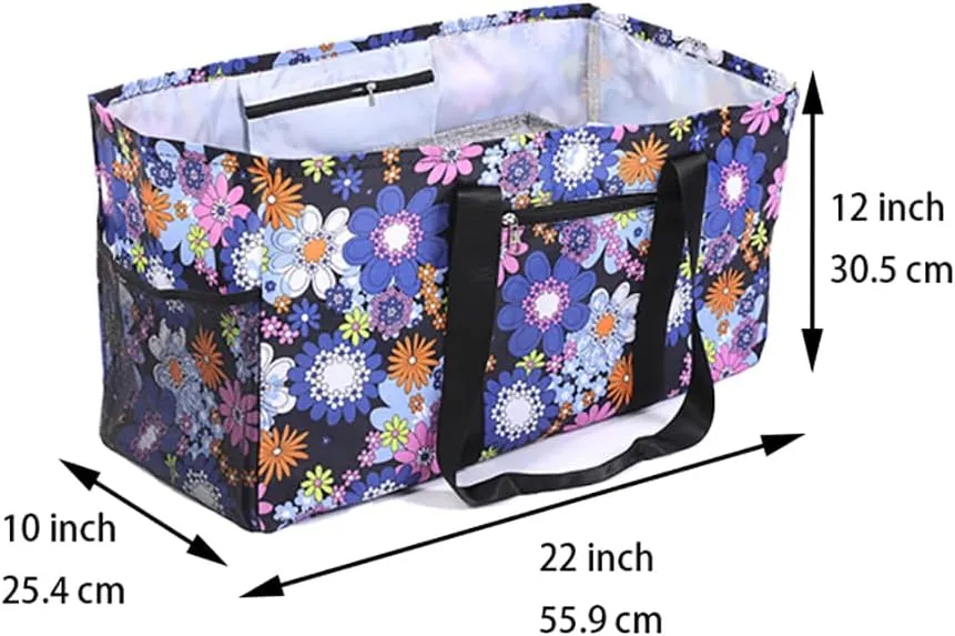 Extra Large Utility Tote - Reusable Shopping Bags, Waterproof Beach Bag, Foldable Storage