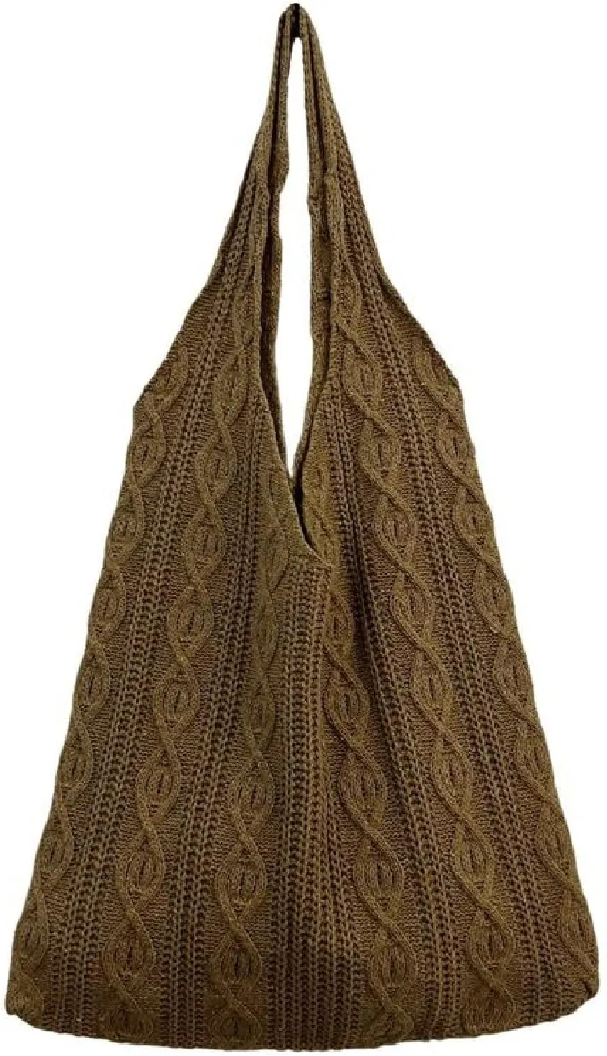 Fairycore Hobo Bag solid color retro literary simple knitted women's bag tote bag shoulder fashion casual bag