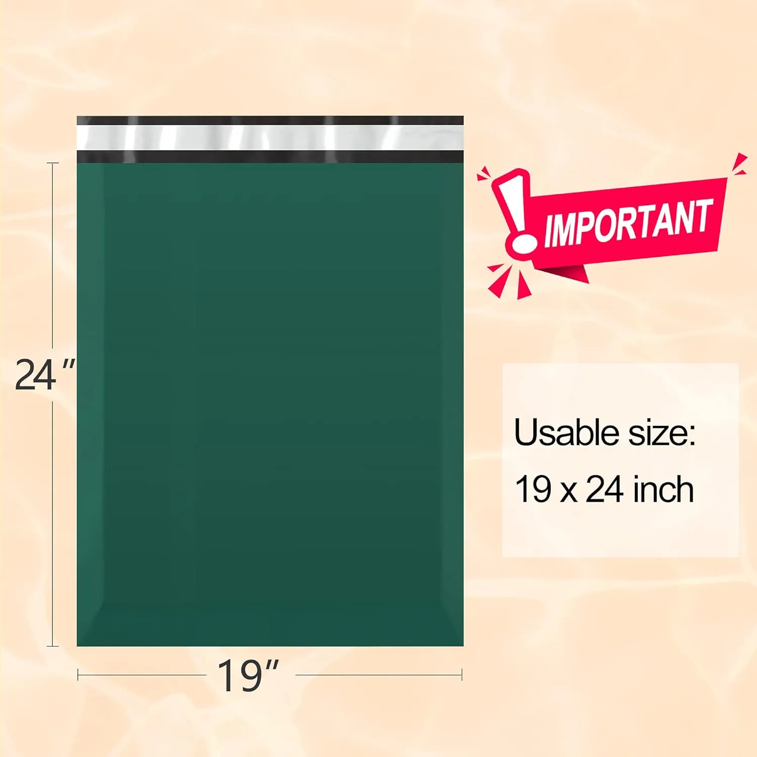 Famagic Poly Mailers 19x24 Inch 50pcs Shipping Bags Ultramarine Green Shipping Envelopes Self Seal Mailers Bags Waterproof and Tear-Proof Packaging Bags