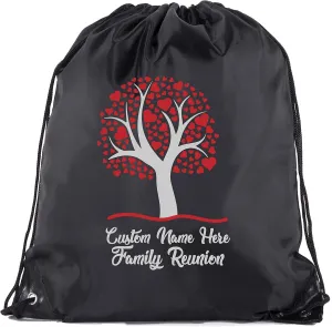 Family Tree with Hearts with Custom Name- Family Reunion Party Favor Bags