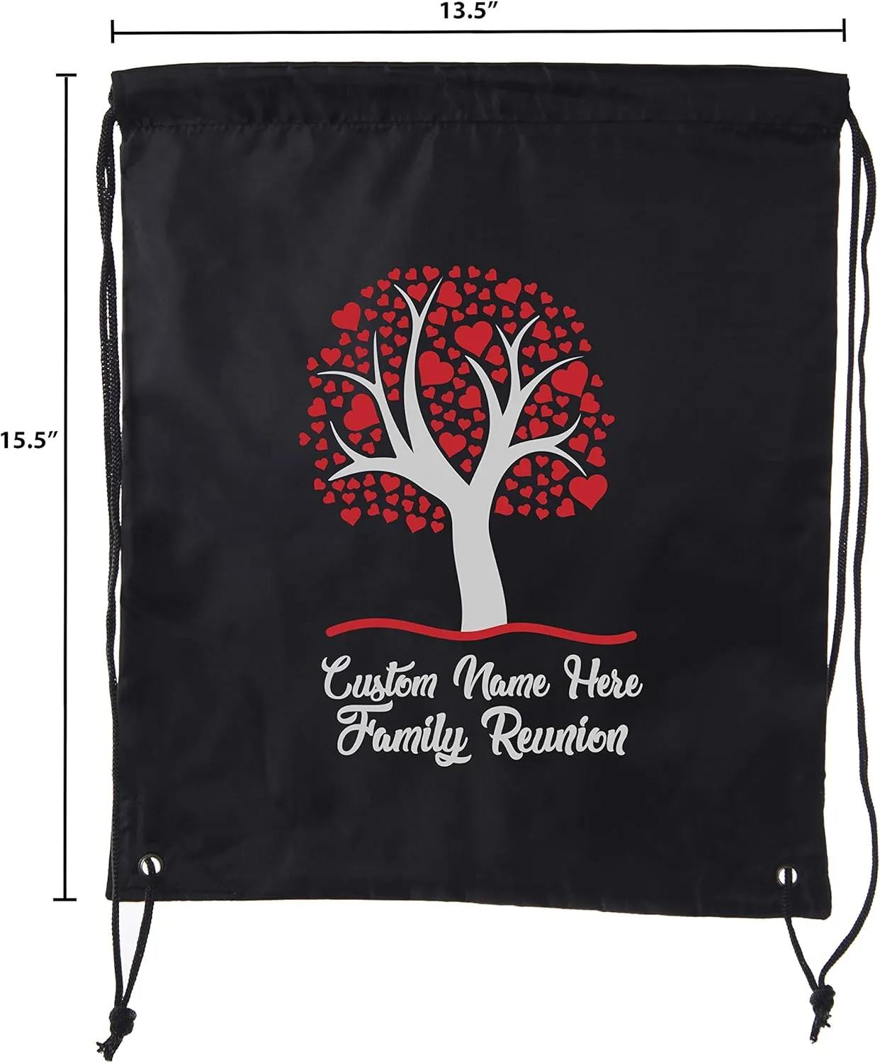 Family Tree with Hearts with Custom Name- Family Reunion Party Favor Bags