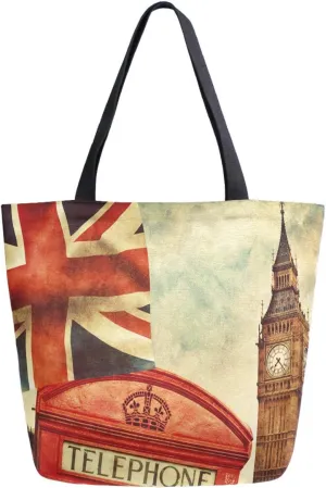 Fashion Beautiful Printed Pattern Extra Large Shoulder Tote Bag for Beach Travel Weekender Gym Grocery Shopping