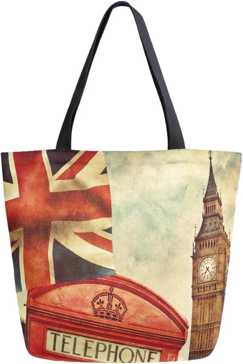 Fashion Beautiful Printed Pattern Extra Large Shoulder Tote Bag for Beach Travel Weekender Gym Grocery Shopping