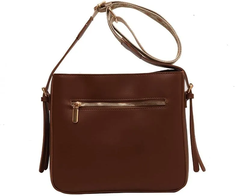 Fashion Crossbody Bags for Women, Retro Shoulder Bag, Wide Shoulder Strap Bag, Suitable for Casual, Shopping, Party