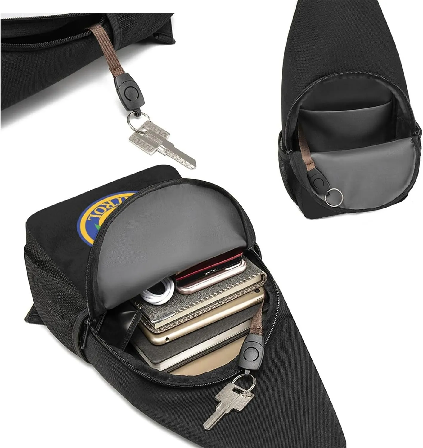 Fashion One-Shoulder Bag Florida Highway Patrol Anti-Theft Crossbody Shoulder Chest Bag