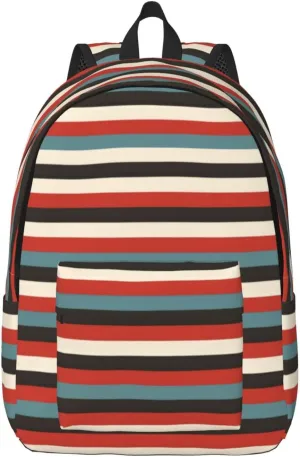 Fashion Striped print Duffel Bag, Lightweight Duffel Bag, Casual Backpack, 17.7 x 6.3 x 12.2 inches