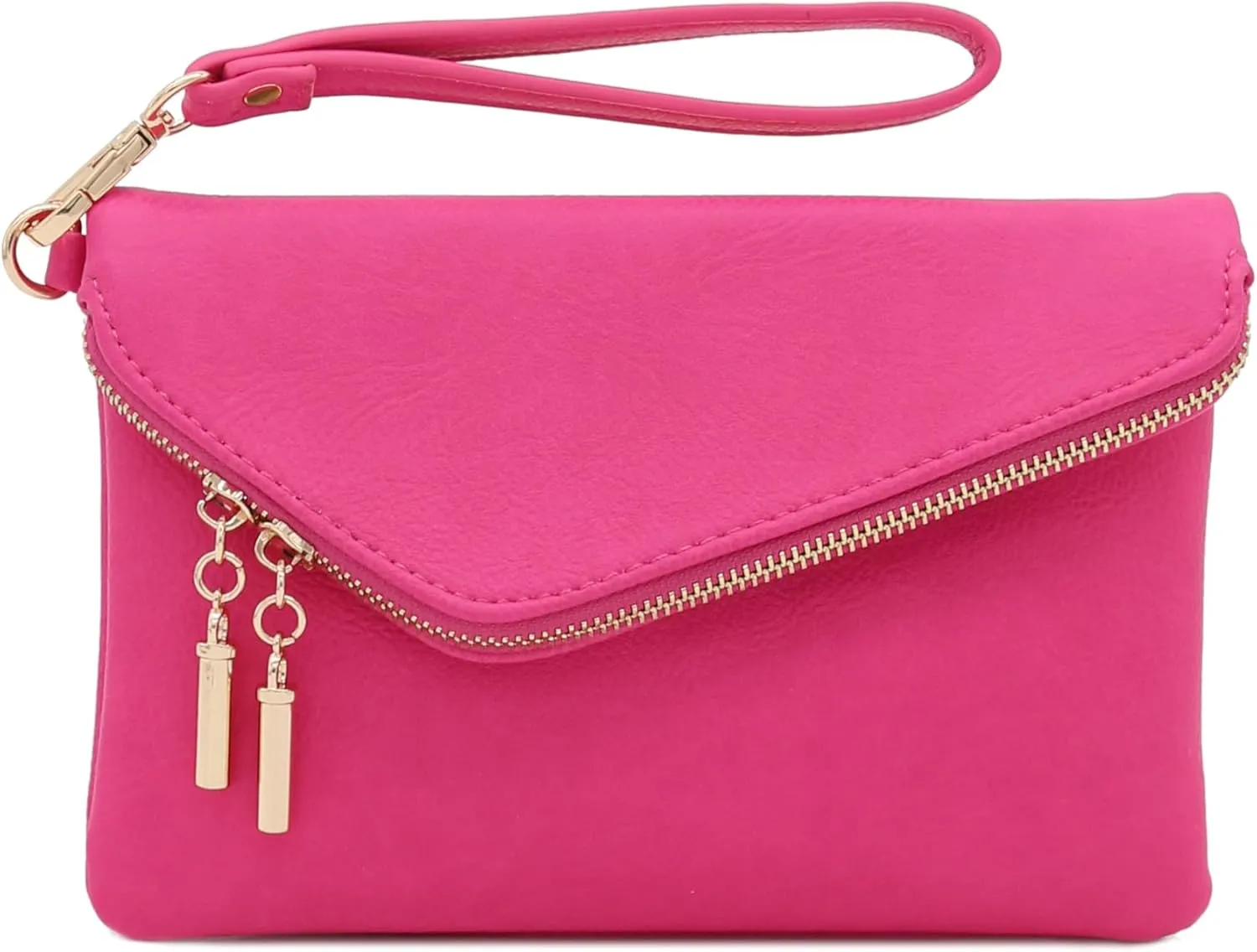 FashionPuzzle Envelope Wristlet Clutch Crossbody Bag with Chain Strap
