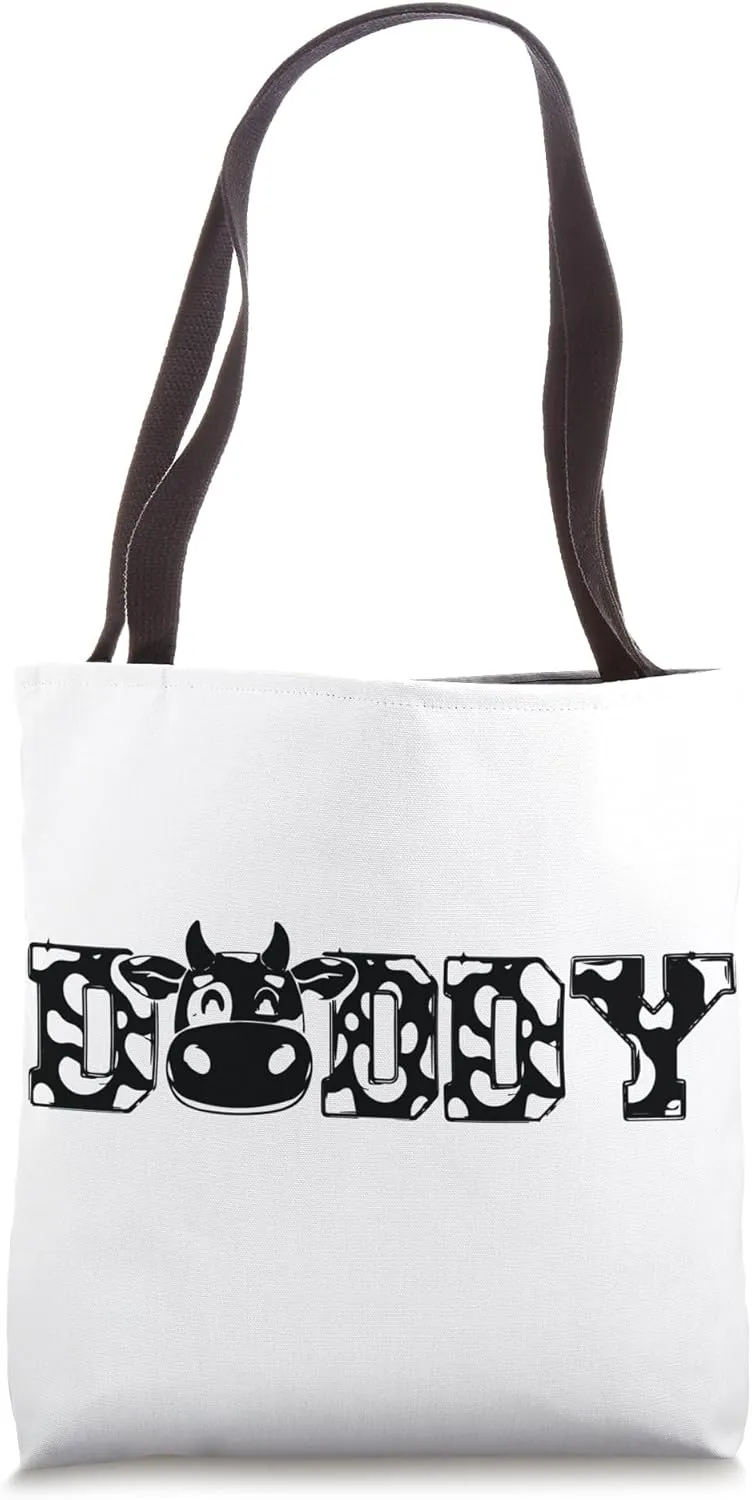 father Cow reproduce Cowboy Animal Pattern Farmer Father Tote Bag