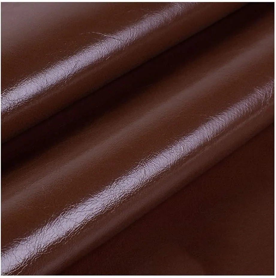 Faux Leather Fabric 160Cm Width, Oil Wax Leather Leatherette Upholstery Crafts DIY Sewings Sofa Handbag Car Seat/1.6 * 1M(Colour: Brown)(Brown,1.6X6m)