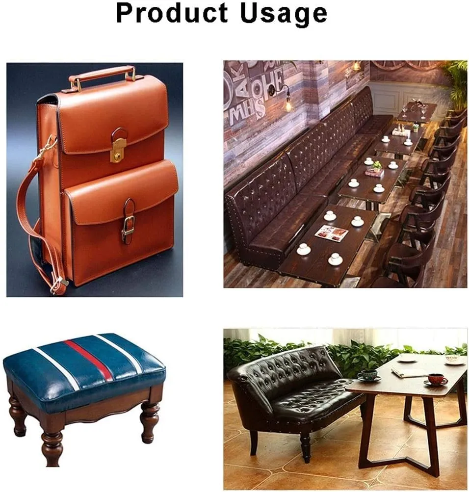 Faux Leather Fabric 160Cm Width, Oil Wax Leather Leatherette Upholstery Crafts DIY Sewings Sofa Handbag Car Seat/1.6 * 1M(Colour: Brown)(Brown,1.6X6m)