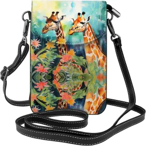 Fellow Giraffe Lightweight leather crossbody phone bag, women's shoulder bag cell phone wallet, travel bag with credit card slots,