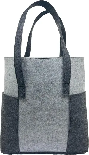 Felt Tote shopper Bag With Front Pocket And Shoulder Handles, Woman's Felt Handbag, Felt Purse For Women, Messenger Bag and Gift For Her