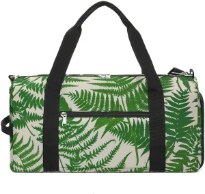 Fern Green Plant Gym Bag for Men Women Water Resistant Duffle Bag Travel Lightweight Bag for Travel Sports