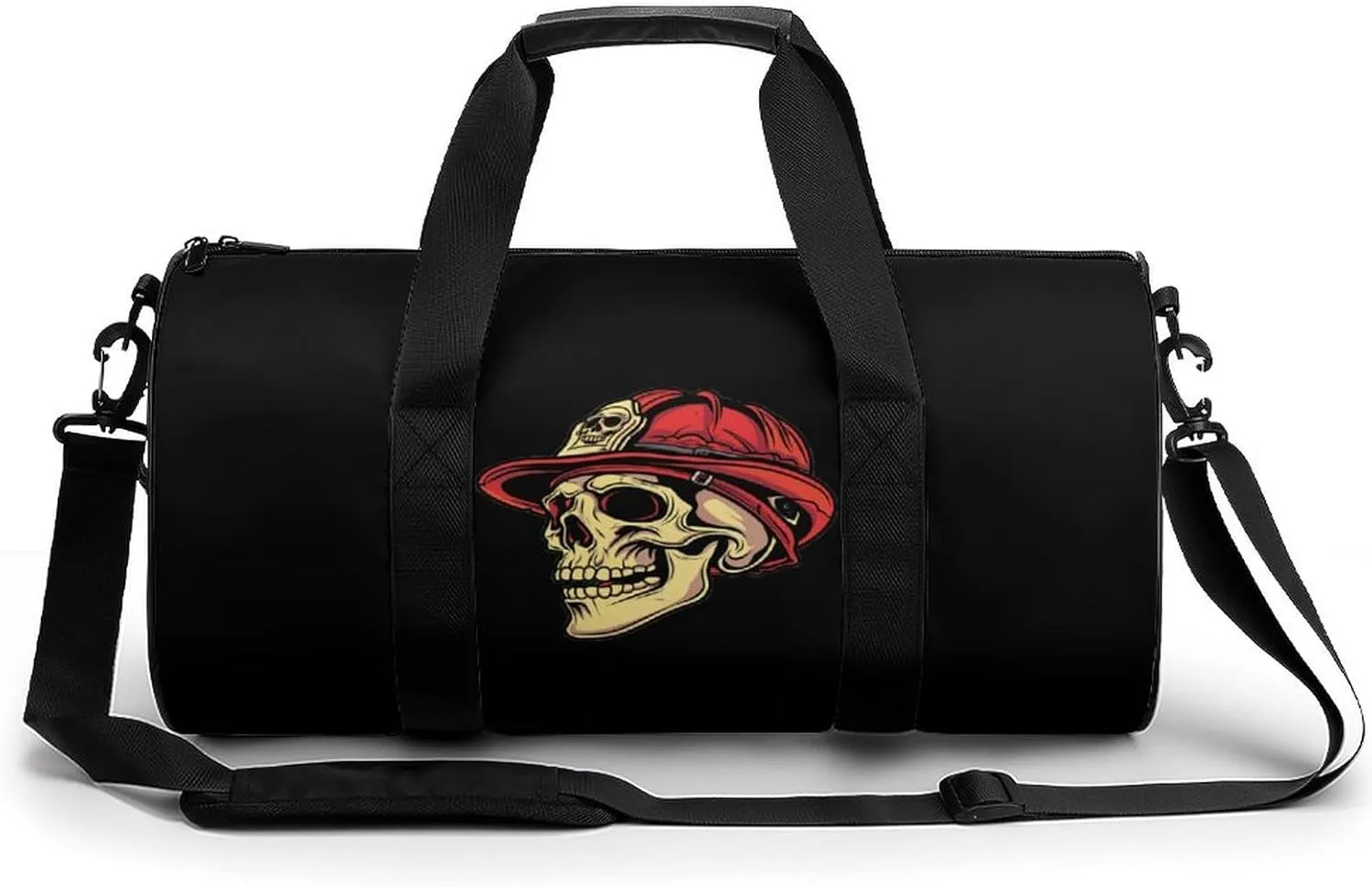 Firefighter Skull Gym Bag for Men Women Duffle Bags Travel Tote
