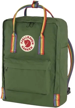 Fjallraven F23620621-907 Kanken Rainbow Spruce Green-Rainbow Pattern