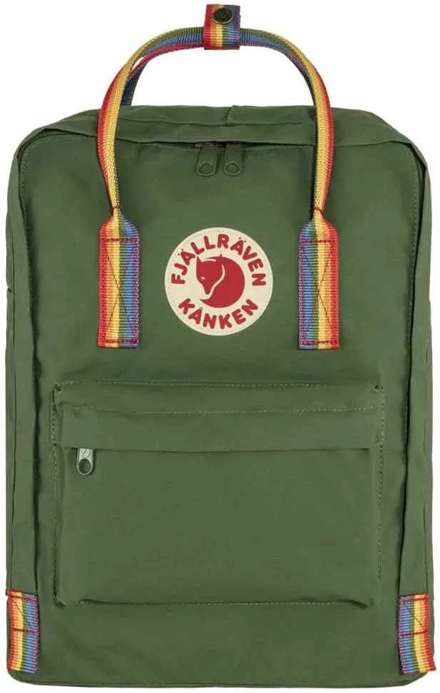 Fjallraven F23620621-907 Kanken Rainbow Spruce Green-Rainbow Pattern