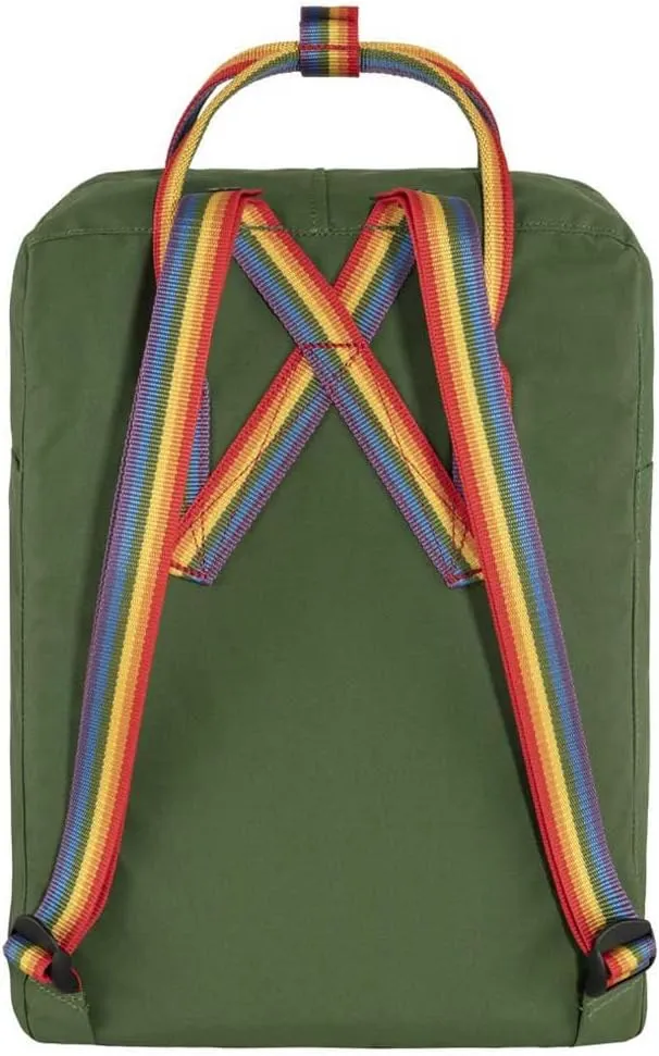 Fjallraven F23620621-907 Kanken Rainbow Spruce Green-Rainbow Pattern
