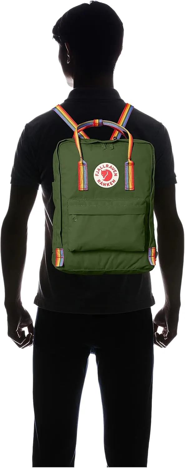 Fjallraven F23620621-907 Kanken Rainbow Spruce Green-Rainbow Pattern