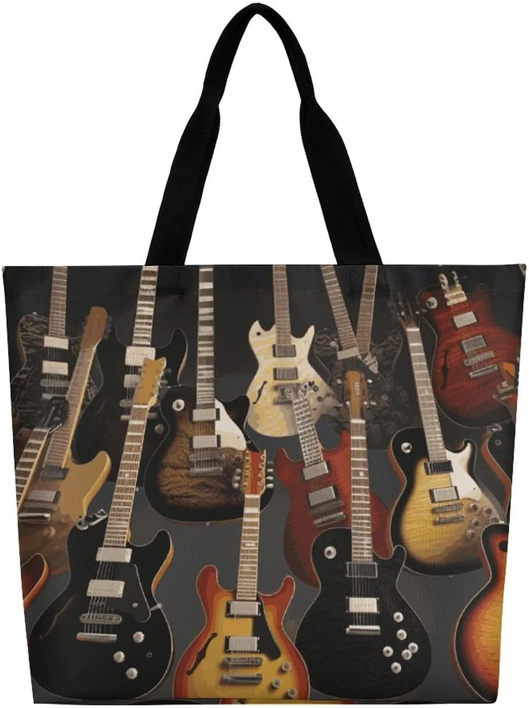 Flag And Eagle Tote Bag for Women Reusable Grocery Shoulder Bags Shopping Bag for Travel, Groceries