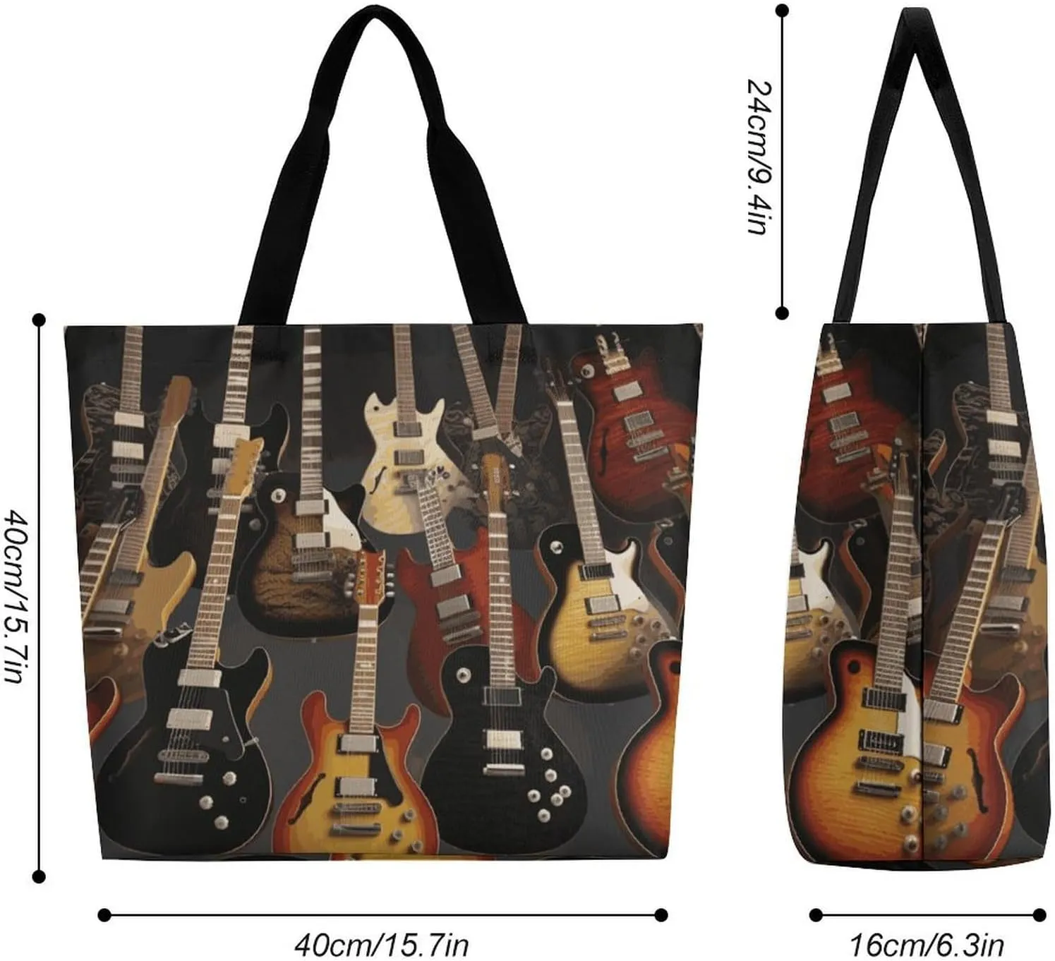Flag And Eagle Tote Bag for Women Reusable Grocery Shoulder Bags Shopping Bag for Travel, Groceries