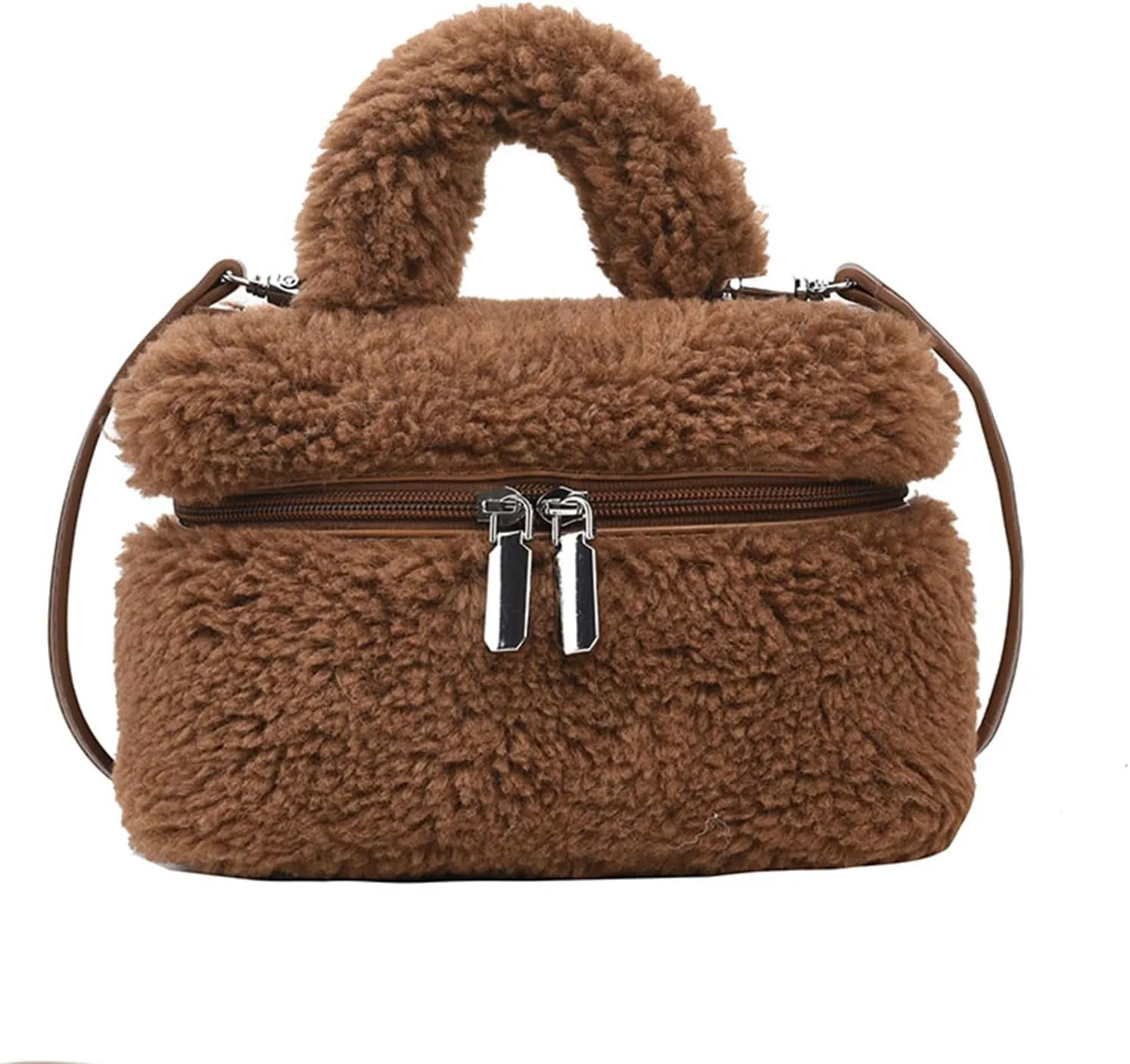 Fluffy Purse, Furry Purse Faux Fur Bag Cute Lambswool Fuzzy Crossbody Bag for Women