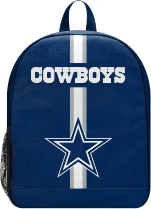 FOCO - NFL Youth Size Team Logo Striped Backpack - Ages 6-12 Years Old (Dallas Cowboys)