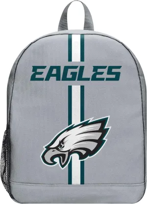 FOCO - NFL Youth Size Team Logo Striped Backpack - Ages 6-12 Years Old (Philadelphia Eagles)