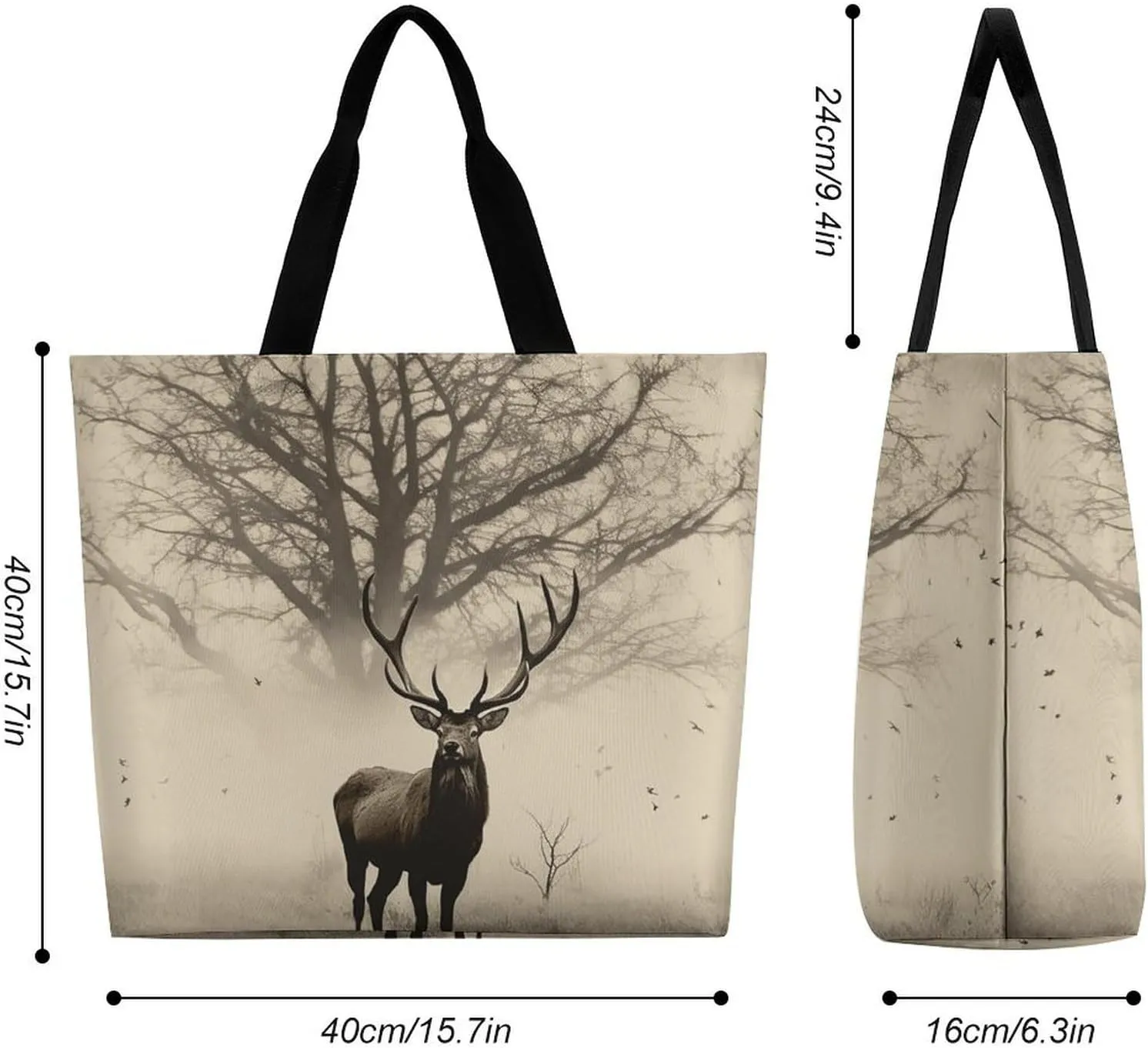 Foldable Grocery Bag Reusable Shopping Bag Chicken Print Tote Bag Casual Handbags for Work Shopping