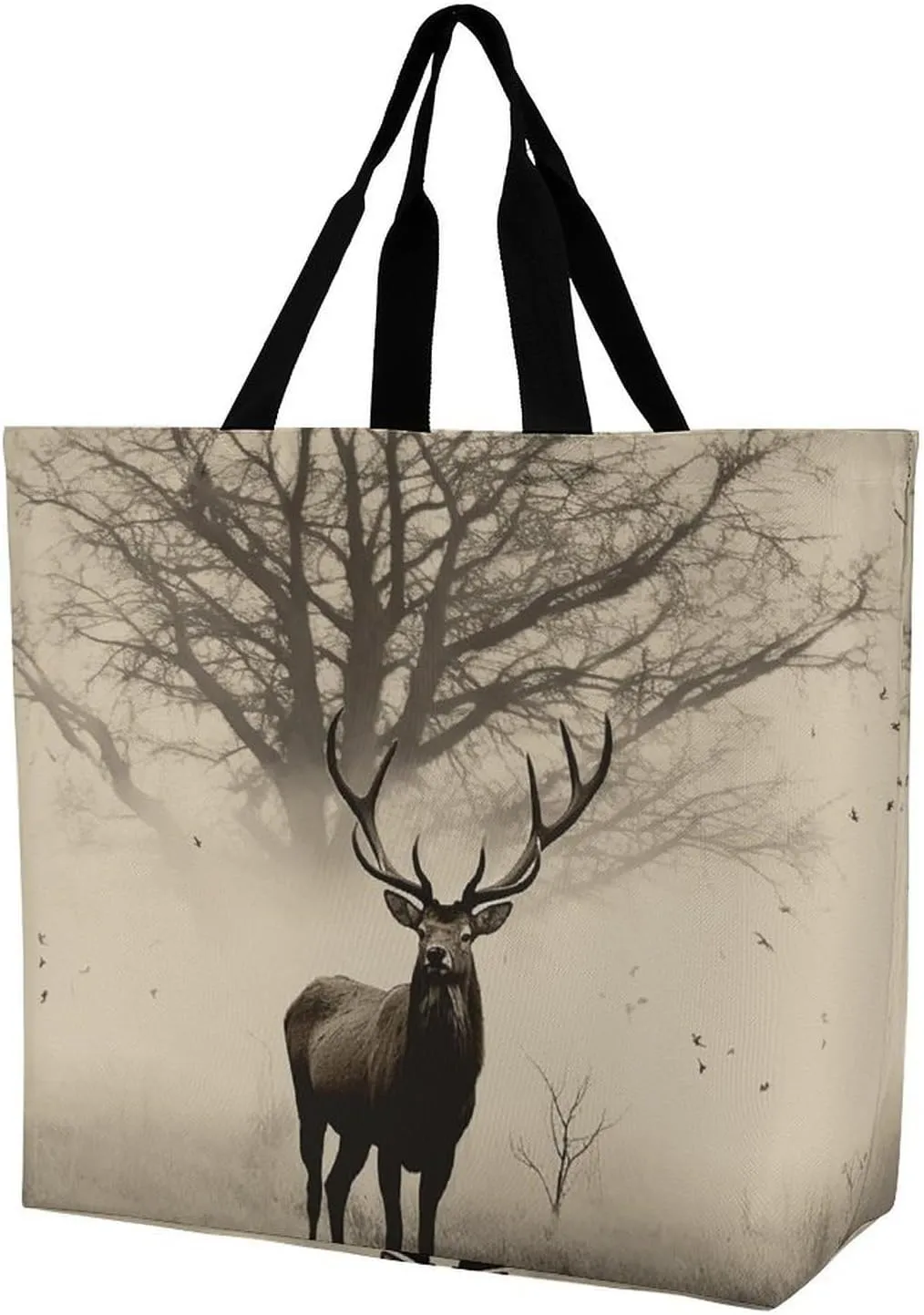 Foldable Grocery Bag Reusable Shopping Bag Chicken Print Tote Bag Casual Handbags for Work Shopping
