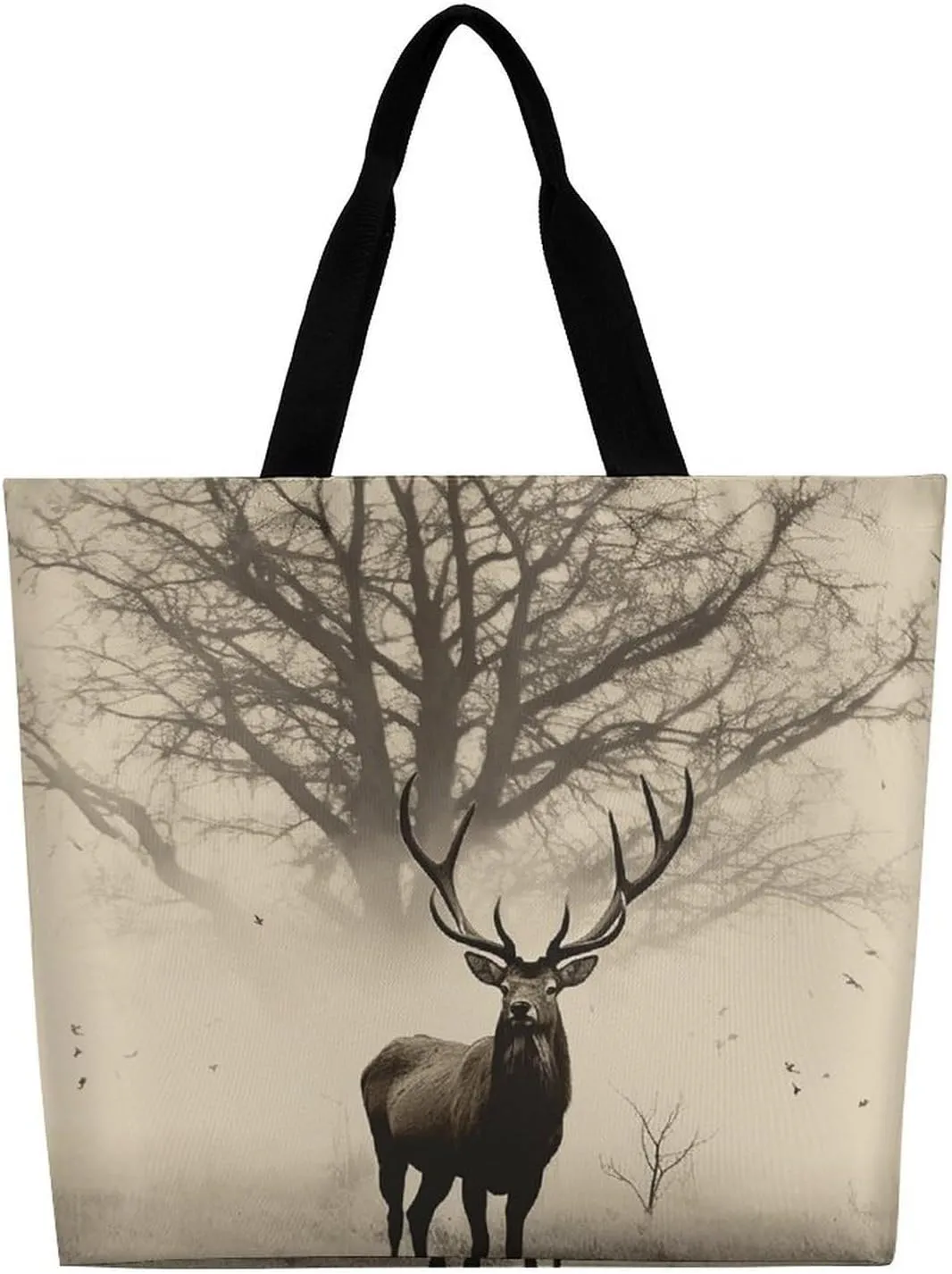 Foldable Grocery Bag Reusable Shopping Bag Chicken Print Tote Bag Casual Handbags for Work Shopping