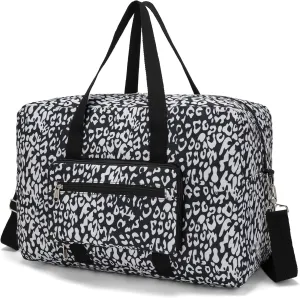 Foldable Travel Duffel Bag, Medium Women's Weekender and Overnight bag carry on Luggage bag for Women