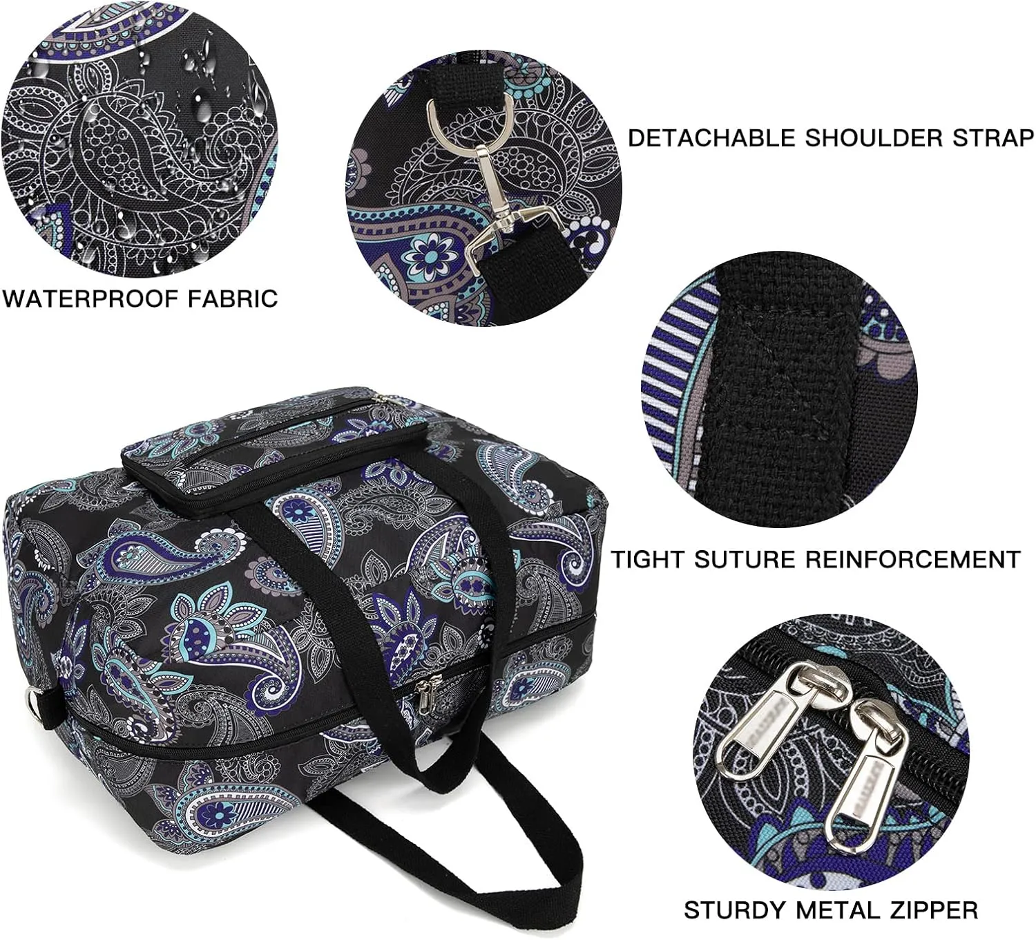 Foldable Travel Duffel Bag, Medium Women's Weekender and Overnight bag carry on Luggage bag for Women