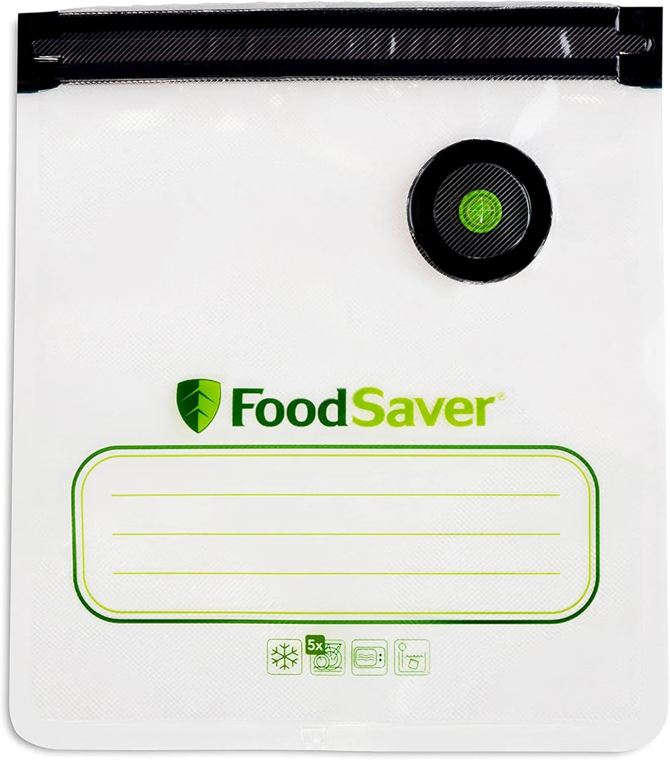 FoodSaver Reusable Quart Vacuum Zipper Bags, for Use with FoodSaver Handheld Vacuum Sealers, 10 Count