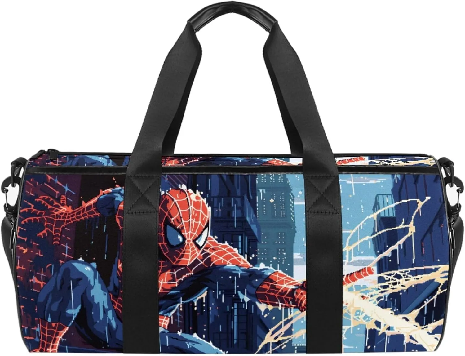 For Spiderman Sports Bag, Size 17.7 Inches: Versatile Gym Bag with Interior Zipper Pocket for Swim, Duffle, Yoga, and Travel Fitness Tote