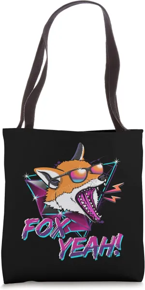 Fox Yeah Sunglasses Retro Polygon Art Tote Bag