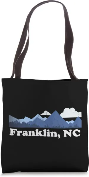 Franklin, North Carolina Blue Ridge Mountains Retro NC Tote Bag
