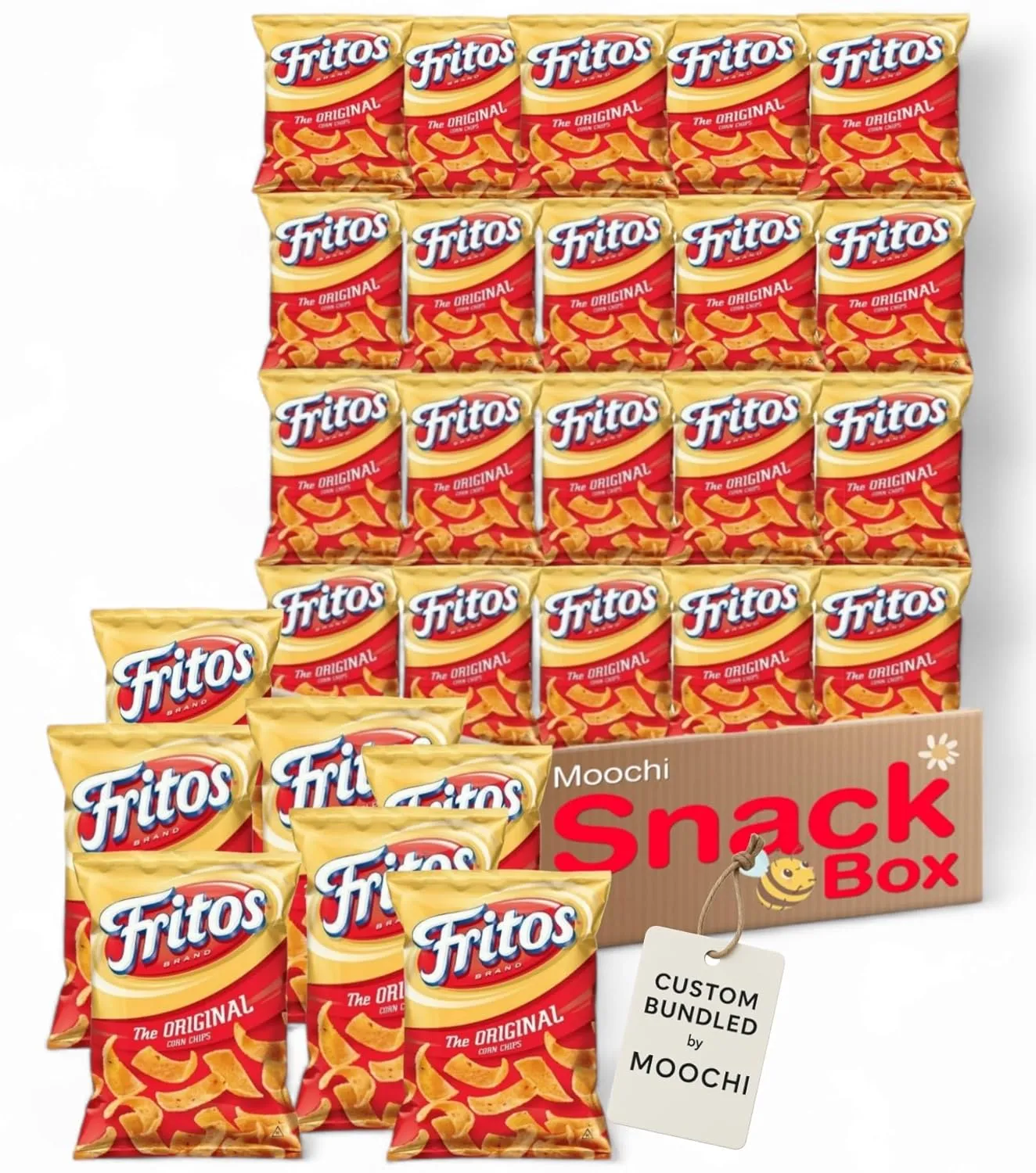 Fritos Corn Chips Snack Box - 64 Count of 2 oz Bags | Irresistibly Crunchy & Flavorful | Perfect for Parties, Lunches, Vending, and On-the-Go Snacking.- Custom Bundled by MOOCHI