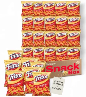 Fritos Corn Chips Snack Box - 64 Count of 2 oz Bags | Irresistibly Crunchy & Flavorful | Perfect for Parties, Lunches, Vending, and On-the-Go Snacking.- Custom Bundled by MOOCHI