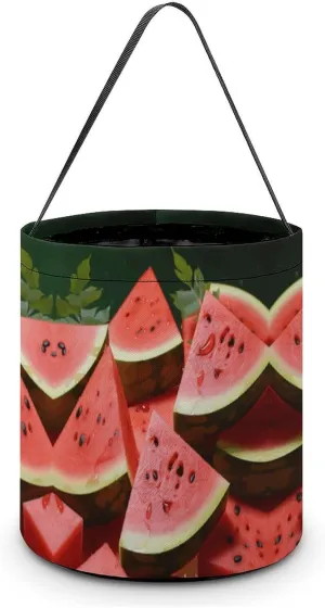 Fructose Bag, Ripe Watermelon Slice Seeds Printed Fructose Bag,Halloween Candy Bag,travel Storage Bag,candy Basket