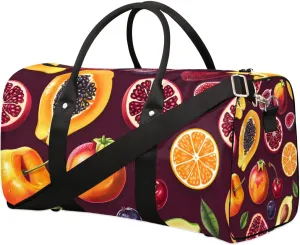 Fruits Pomegranate Foldable Lightweight Duffle Bag for Travel - Waterproof Carry On Bags for Airplanes, Travel Duffel Bags for Gym, Weekend